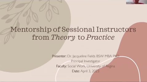 Thumbnail for Dr. Jacqueline Field