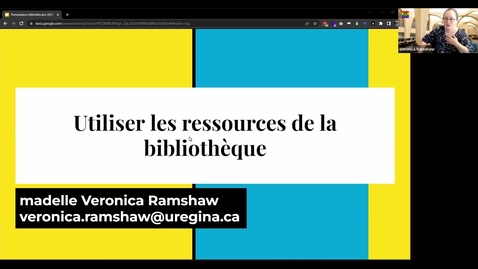 Thumbnail for Presentation bibliothecaire FRN801