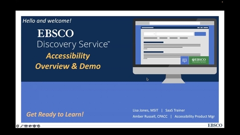 Thumbnail for Accessibility Demo of EBSCO Discovery Service