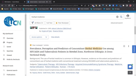Thumbnail for eBooks powered by EBSCO - Clip of EBSCO Discovery Service Overview
