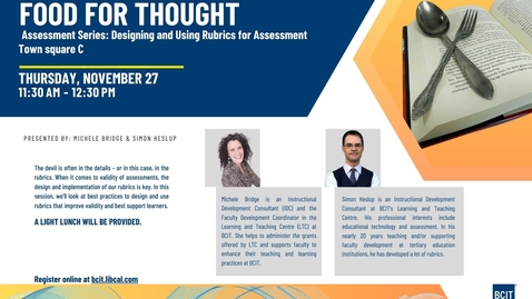 Thumbnail for Food for Thought - Rubrics with Impact