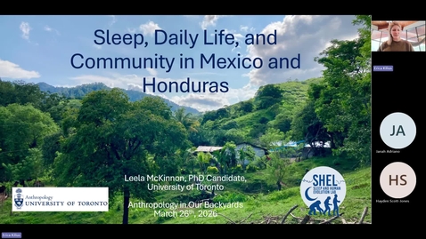 Thumbnail for Sleep, Daily Life, and Community in Mexico and Honduras
