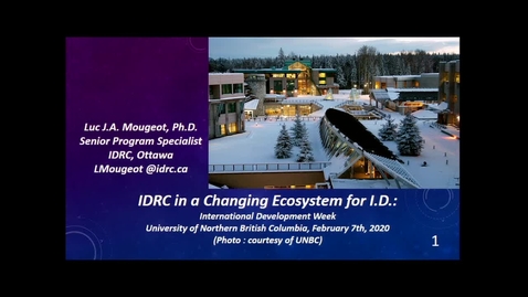 Thumbnail for IDRC in a Changing Ecosystem for international Development