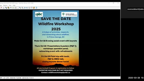 Thumbnail for NRESi x FWCP Colloquium - March 28th, 2025 - Warming waters, climate history, and adaptation Lessons from Maine’s lobster fishery