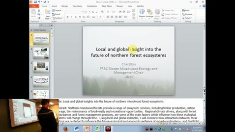 Thumbnail for Ché Elkin - Local and Global Insights into the Future of Northern Mixedwood Forest Ecosystems