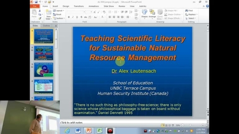 Thumbnail for Alex Lautensach - Teaching Scientific Literacy for Sustainable Natural Resource Management