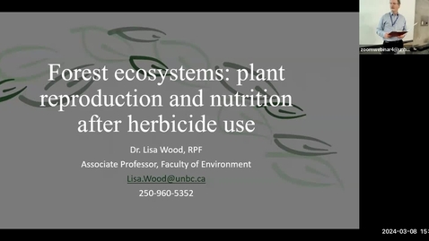 Thumbnail for NRESi Colloquium - March 8th, 2024 - Dr. Lisa Wood