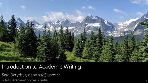 Thumbnail for Introduction to Academic Writing