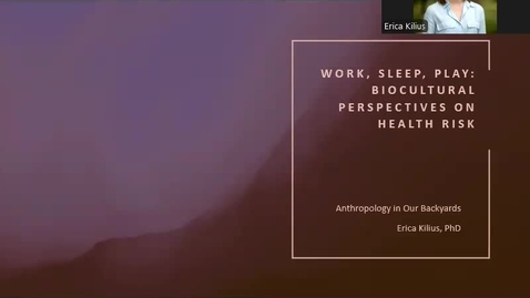 Thumbnail for Work, Sleep, Play: Biocultural perspectives on health risks 