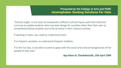 Thumbnail for Islamophobia: Seeking Solutions for Hate