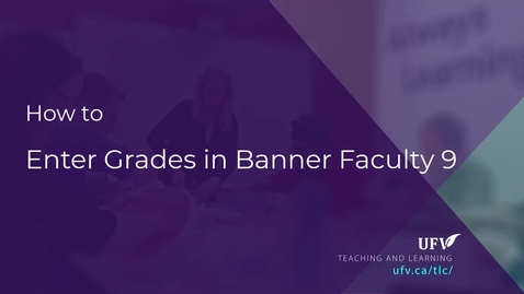 Thumbnail for Enter Grades in Banner