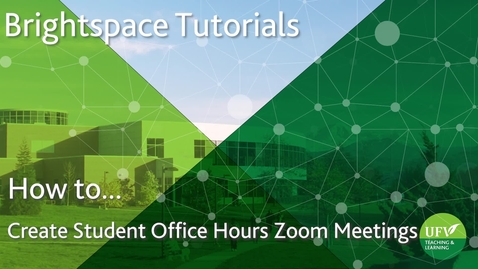 Thumbnail for Create a Zoom Meeting for Student Office Hours