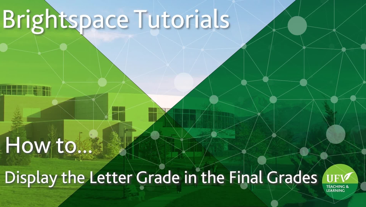 Display the Letter Grade in the Final Grades Column