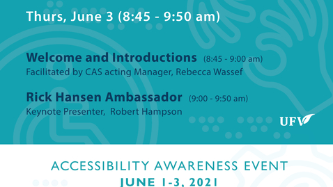 Thumbnail for Keynote - Day # 3: Accessibility Awareness Event 2021