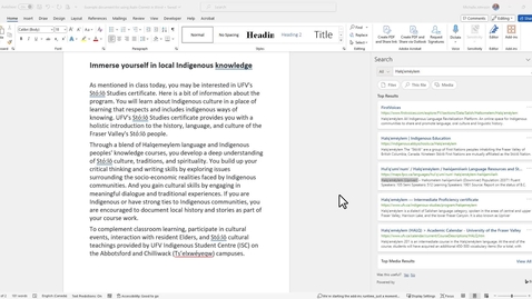 Thumbnail for How to use AutoCorrect for Halq'eméylem words in MS Word