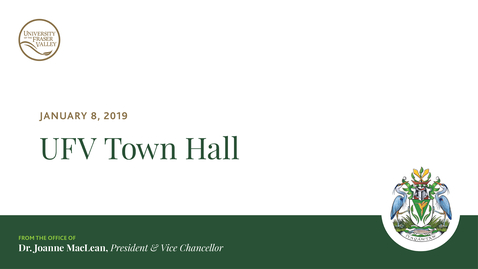 Thumbnail for President's Town Hall - Jan 8, 2019 at the CEP Campus