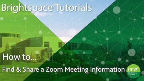 Thumbnail for Find &amp; Share a Zoom Meeting Information