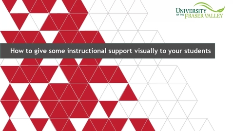 Thumbnail for How to give some instructional support visually to your students