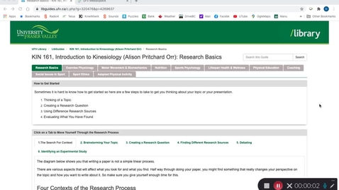 Thumbnail for Research Basics KIN 161