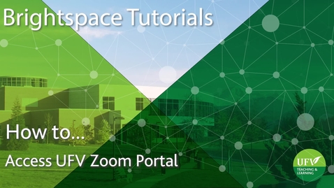 Thumbnail for Access UFV Zoom Portal
