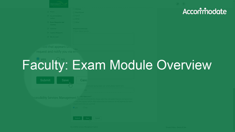 Thumbnail for Faculty: Exam Module Overview