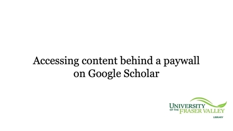 Thumbnail for Accessing content behind a paywall on Google Scholar