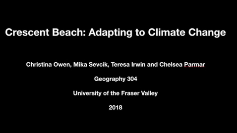 Thumbnail for Climate Change and Sea Level Rise in Crescent Beach
