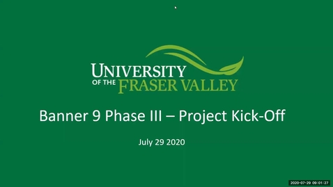 Thumbnail for Banner 9 Phase III Kick-Off Presentation