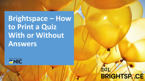 Thumbnail for How To Print a Quiz With, or Without, Answers