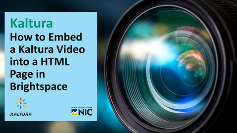 Thumbnail for Kaltura in Brightspace - How to Embed Video to a HTML Template Page