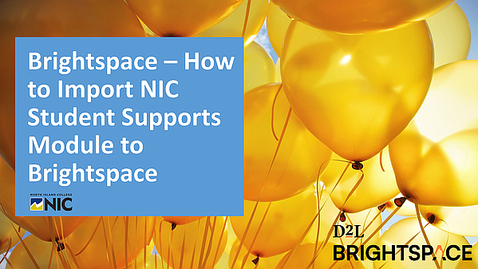 Thumbnail for How to Import NIC Students Supports Module