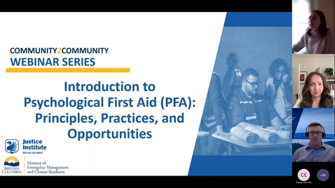 Thumbnail for Introduction to Psychological First Aid (PFA) Principles, Practices, and Opportunities