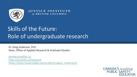 Thumbnail for Skills of the future: role of undergraduate research