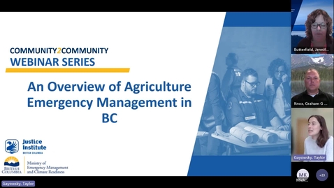 Thumbnail for An Overview of Agriculture Emergency Management in BC