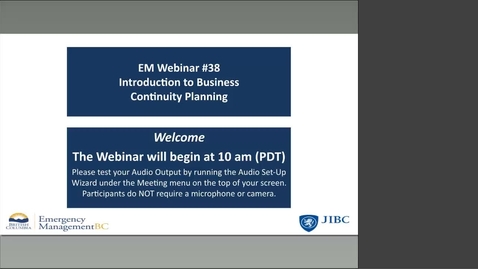 Thumbnail for Intro to Business Continuity Planning