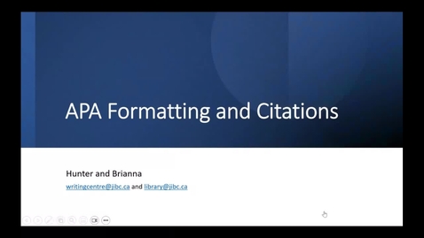 Thumbnail for APA Formatting and Citations Workshop