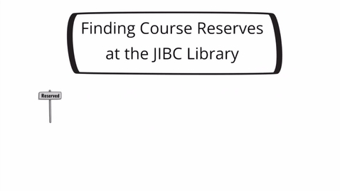 Thumbnail for Finding Course Reserves