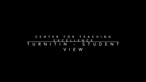Thumbnail for Turnitin - Student View