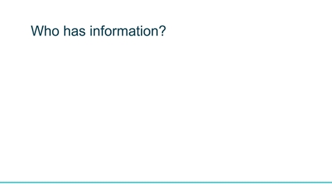 Thumbnail for Who has information