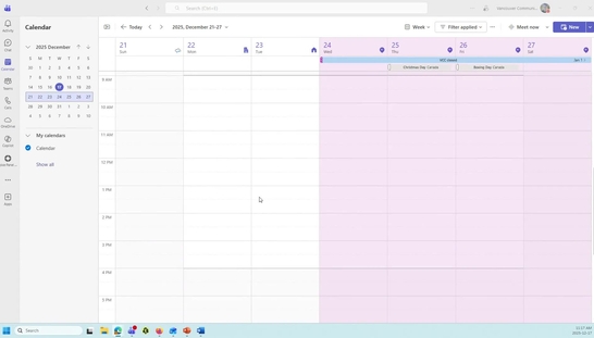 Creating a recurring class meeting in Teams calendar