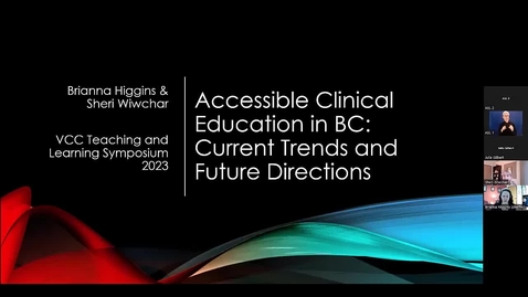 Thumbnail for Accessible Clinical Education in BC (VCC TLR Symposium 2023 - Day 2, #8)