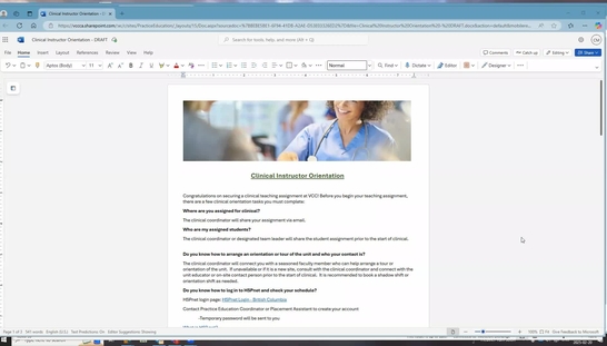 Clinical Instructor Orientation