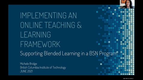 Thumbnail for Blended Learning Showcase 2021: 06 Michele Bridge