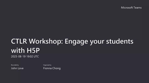 Thumbnail for Workshop: "Using H5P" (Aug. 19/25)