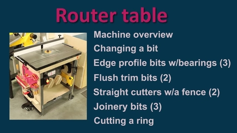 Thumbnail for Router table