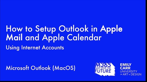 Thumbnail for Apple: How to Setup Outlook in Apple Mail &amp; Calendar
