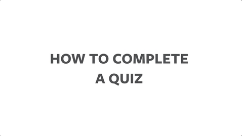 Thumbnail for How to complete a quiz