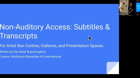 Thumbnail for Community Co-learning: Captioning and Transcription/ Non-auditory Access
