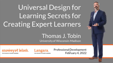 Thumbnail for Universal Design for Learning Secrets for Creating Expert Learners