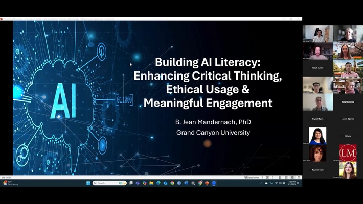 Building AI Literacy: Enhancing Critical Thinking, Ethical Usage &amp; Meaningful Engagement with Dr. Jean Mandernach